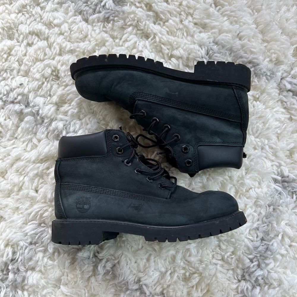 Timberland Black and Tan Leather Boots
